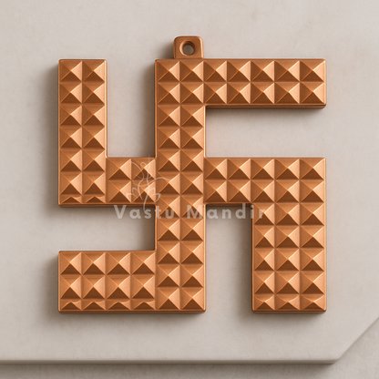 Authentic Copper Swastik Pyramid Vastu Remedy for Positive Energy, Dosh Nivaran & Main Door Entrance – Multi-Size Home & Office Use | Vastu Mandir
