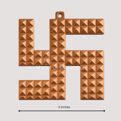 Authentic Copper Swastik Pyramid Vastu Remedy for Positive Energy, Dosh Nivaran & Main Door Entrance – Multi-Size Home & Office Use | Vastu Mandir