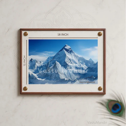 Mount Everest Mountain Wall Art – Framed Vastu Remedy for Protection & Confidence Building | Ideal for South Walls & Directional Stability | Framed & Unframed | Multiple Sizes