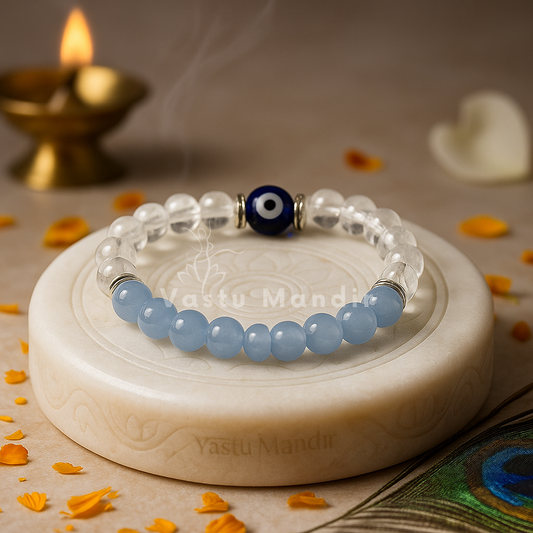 aquarius zodiac bracelet 8mm clear quartz blue lace agate

