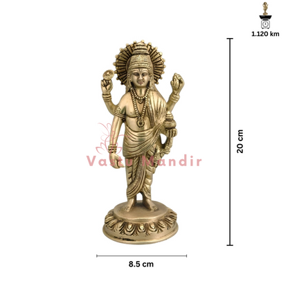 Dhanvantri Ji 100% Pure Brass Statue Idol Decorative Showpiece for Home, Office and Gifting by Vastu Mandir