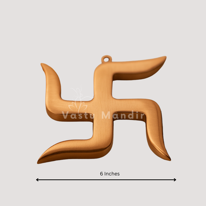 Premium Brass Swastik Vastu Remedy for Home & Office — Main Door Protection, Dosh Nivaran Tool (6, 9 Inch) | Vastu Mandir