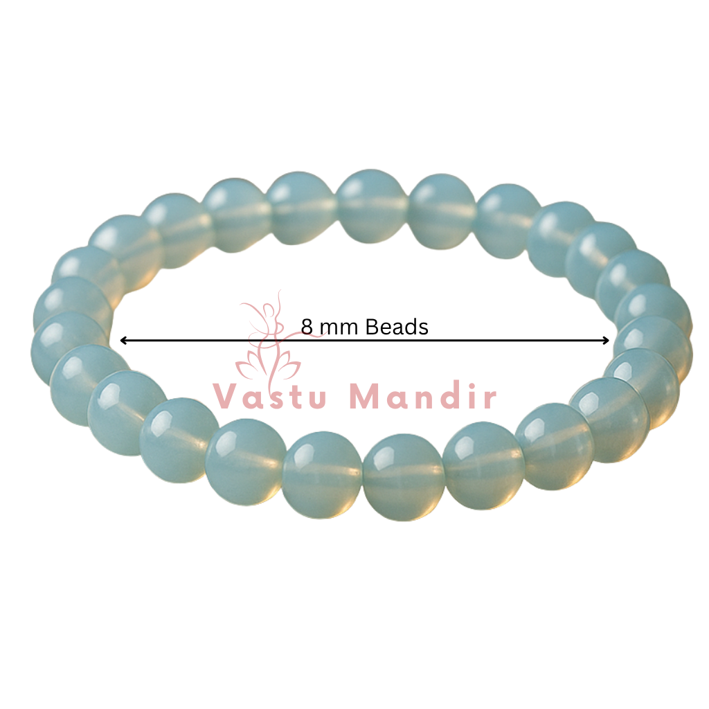 Natural White Aura Quartz Crystal Bracelet – Vastu Remedy for Calm & Aura Purification | 8mm Beads