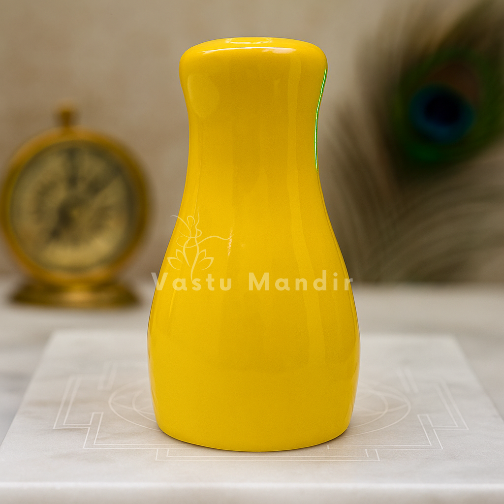 Yellow Vase Statue in Premium Quality Decorative Showpiece Resin Article for Home and Office Decor by Vastu Mandir