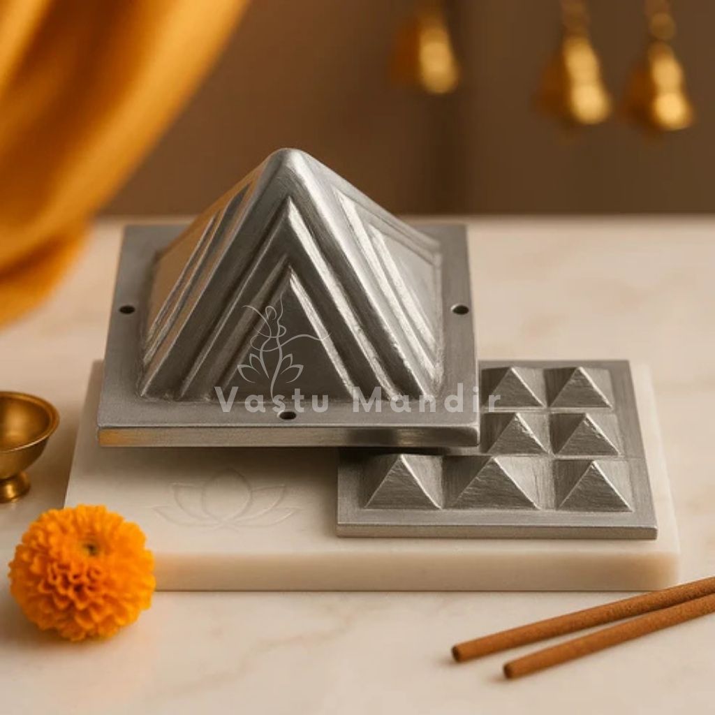 2-Layer Lead Vastu Pyramid – Vastu Remedy for South-West Stability & Wealth | Ideal for Entrance, Kitchen & Living Areas | 7.6 cm | 380 g