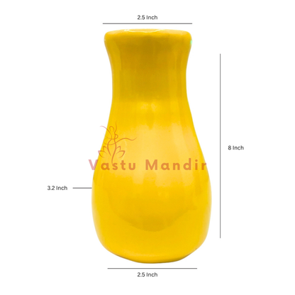 Yellow Vase Statue in Premium Quality Decorative Showpiece Resin Article for Home and Office Decor by Vastu Mandir