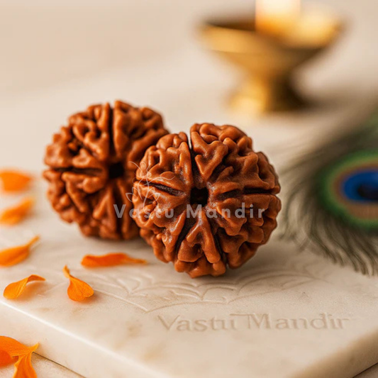 4 Mukhi Rudraksha – Natural Four Face Rudraksha Bead for Knowledge, Creativity & Clarity by Vastu Mandir