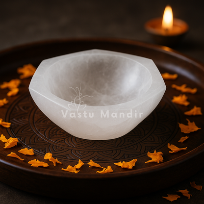 HEXAGONE SHAPE SELENITE BOWL