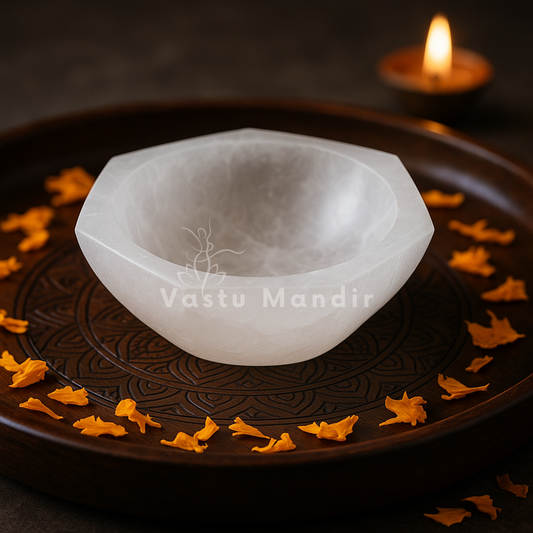 HEXAGONE SHAPE SELENITE BOWL