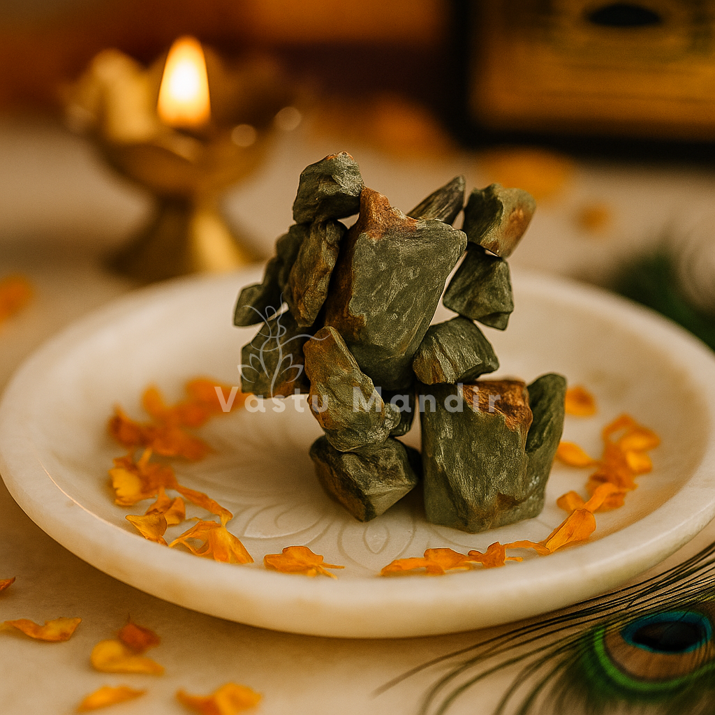 Raw Cat's Eye Chrysoberyl Rough Crystal 500g — Shadow Planet Stone for Past Life Healing, Mystical Insight & Negative Energy Shield in Sacred Corners, Healing Rooms & Astrological Remedy Grids by Vastu Mandir