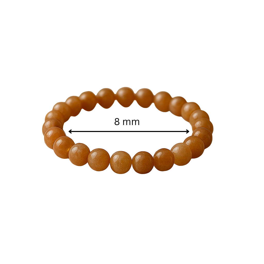 Premium Natural Sunstone 8mm Bead Bracelet for Confidence & Joy