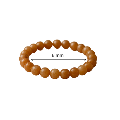 Premium Natural Sunstone 8mm Bead Bracelet for Confidence & Joy