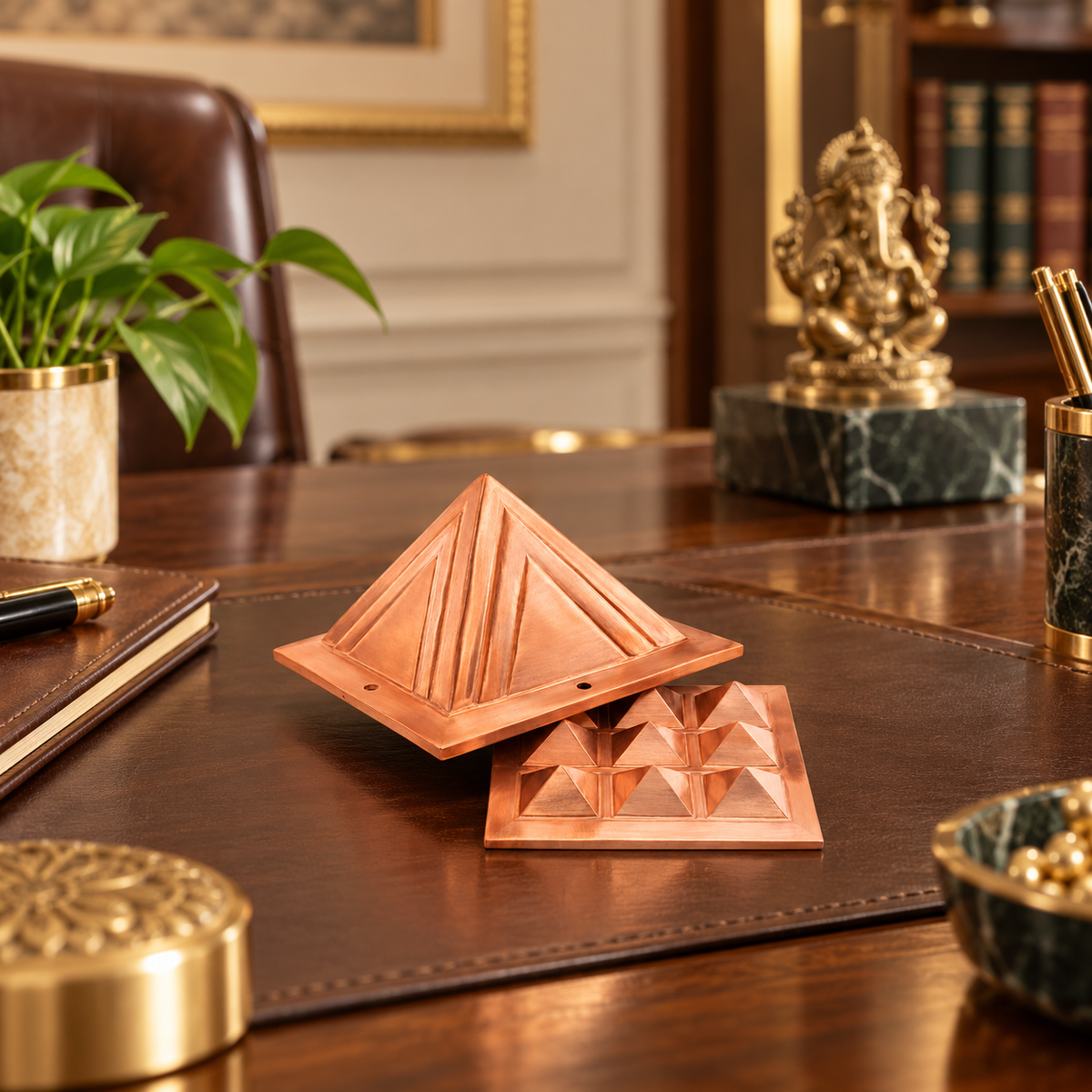 2-Layer Copper Vastu Pyramid – Vastu Remedy for Wealth & Balance | 7.6 cm | 330 g