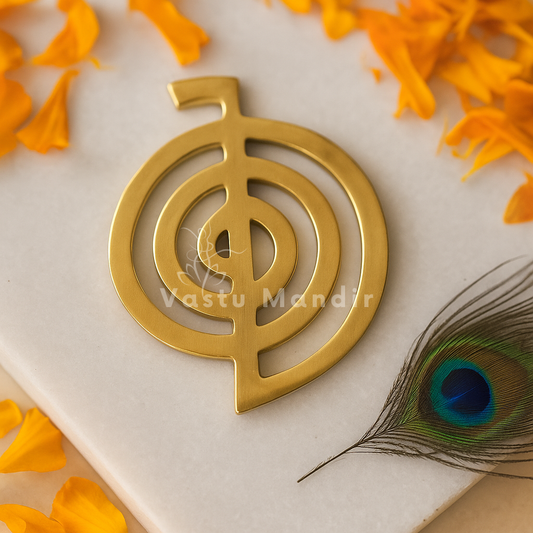 Premium Brass Cho Ku Rei Reiki Power Symbol — Authentic Energy Amplifier & Vastu Shield