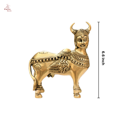 vastu mandir kamdhenu cow, vastu mandir brass Kamdhenu cow, vastu mandir brass idol, brass items, home decor, table showpiece