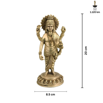 vastu mandir DHANVANTRI , brass small DHANVANTRI , vastu brass idol, brass items, premium DHANVANTRI idol for vastu, home decor, table showpiece