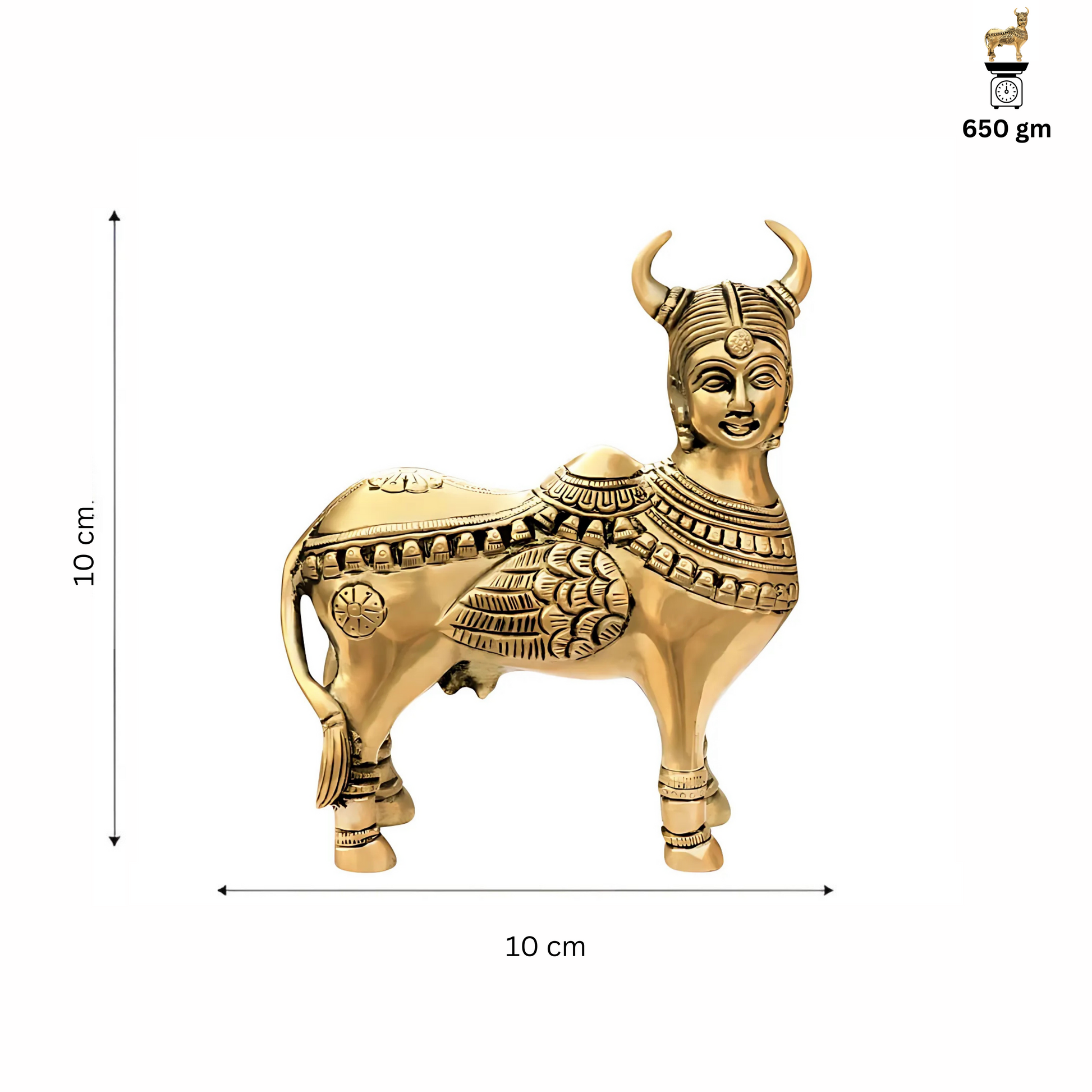 vastu mandir kamdhenu cow, vastu mandir brass Kamdhenu cow, vastu mandir brass idol, brass items, home decor, table showpiece