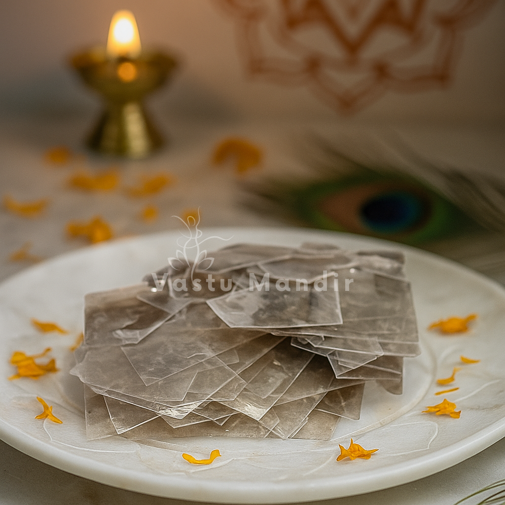 Natural Muscovite Mica Chips for Mental Clarity, Psychic Awakening & Third Eye Activation in Study Rooms, Meditation Corners & Learning Spaces by Vastu Mandir