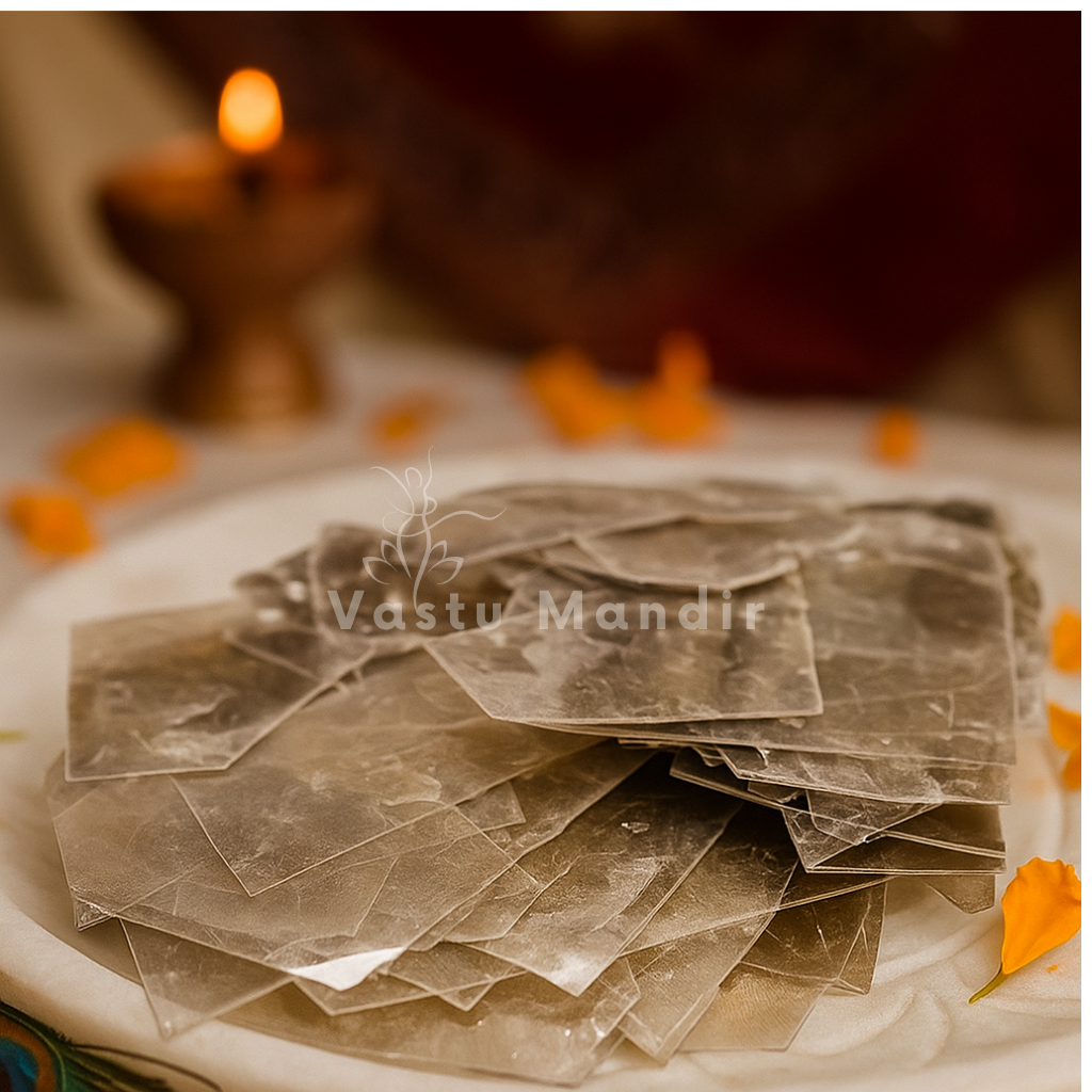 Natural Muscovite Mica Chips for Mental Clarity, Psychic Awakening & Third Eye Activation in Study Rooms, Meditation Corners & Learning Spaces by Vastu Mandir
