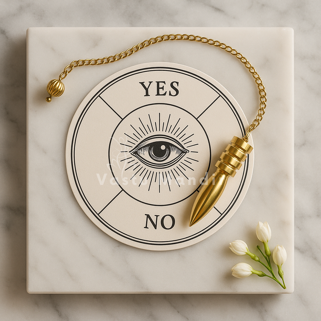 Premium 100% Pure Brass 4-Plated Heavy Dowsing Pendulum – Reiki Crystal Chakra Healing Dowser By Vastu Mandir