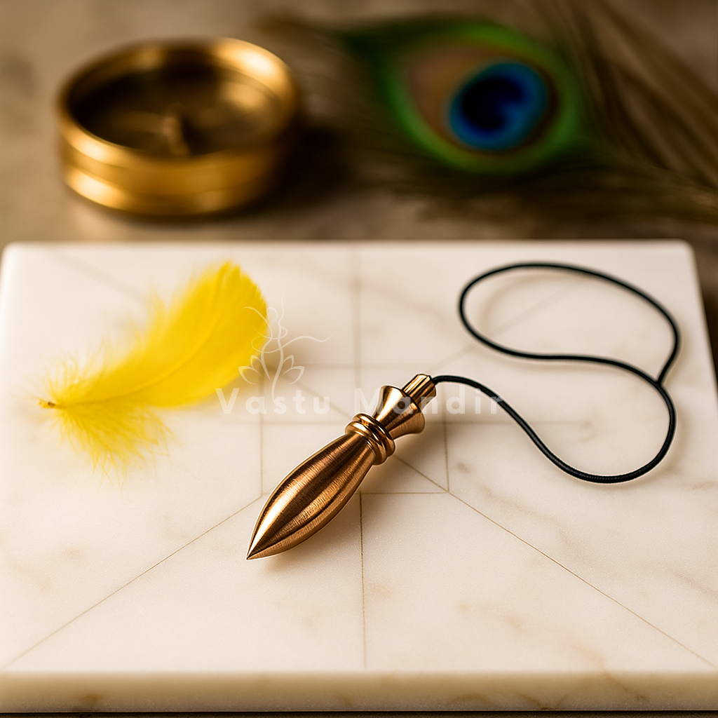 Premium 100% Pure Copper Plated Heavy Dowsing Pendulum – Reiki Crystal Chakra Healing Dowser By Vastu Mandir