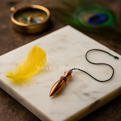 Premium 100% Pure Copper Plated Heavy Dowsing Pendulum – Reiki Crystal Chakra Healing Dowser By Vastu Mandir