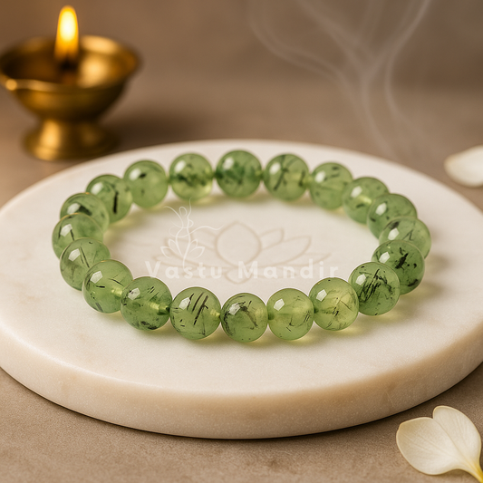 PREHENITE BRACELET - 100% Pure Crystal Stone Bracelet with Premium Look