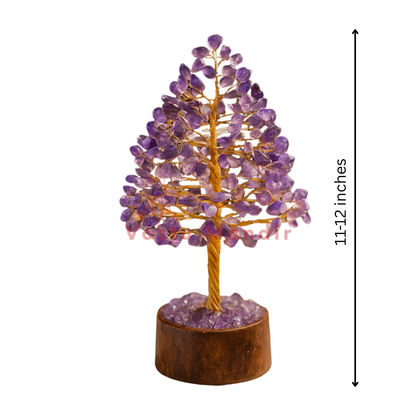 Premium Amethyst Vastu Tree (600 Beads, 12 Inch) for Stress Relief, Focus, and Supreme Clarity | Vastu Crystal Tree for North-East Zone By Vastu Mandir