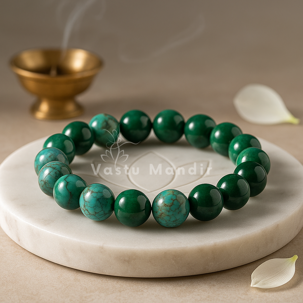 Natural Moss Agate Bracelet 8mm for Vastu Remedy & Prosperity — Heart Chakra Healing Stone for New Beginnings, Emotional Balance & Wealth Attraction By Vastu Mandir