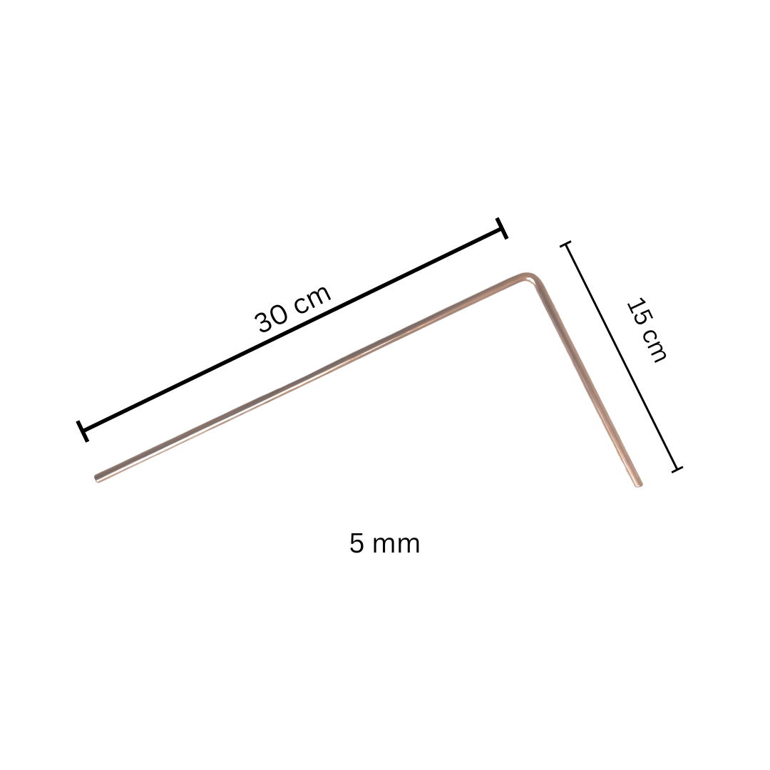 Premium Metal 100% Pure And Plain Copper Dowsing Rod Feng Shui For Aura Energy Checking and Scanning By Vastu Mandir
