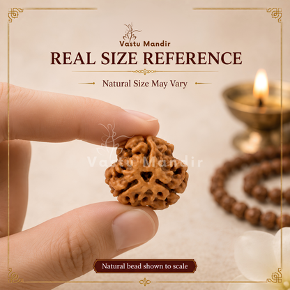 Authentic 3 Mukhi Rudraksha – Vastu Remedy for Confidence Boost & Karma Cleansing | Ideal for South-East Fire Element Activation