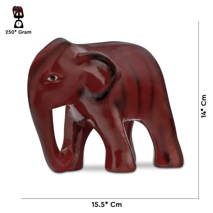 vastu mandir red elephant, Vastu brass elephant, red elephant for table showpiece, elephant for home and office, home decoration and showpiece