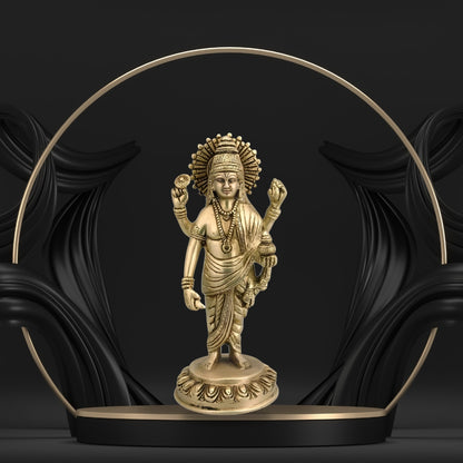 vastu mandir DHANVANTRI , brass small DHANVANTRI , vastu brass idol, brass items, premium DHANVANTRI idol for vastu, home decor, table showpiece