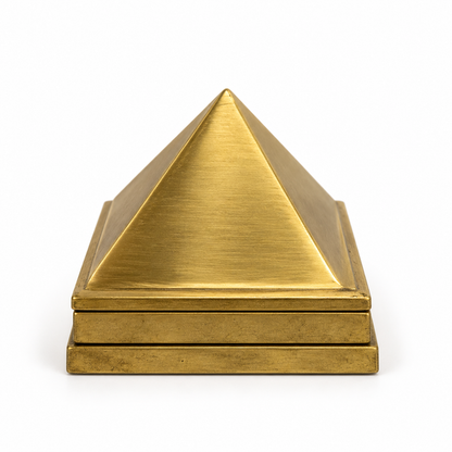 3 Layer Brass Pyramid Vastu Remedy for Health, and Positive Energy for Home Entrance, Main Door and Kitchen Placement | 7 x 7 x 5.5 cm | 690 gm