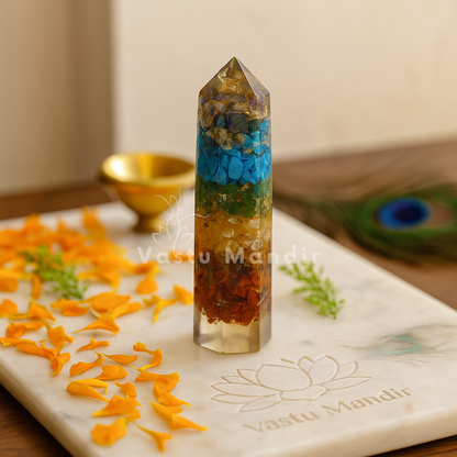 Premium Seven Chakra Vastu Pencil (2-5 Inch Range) for Full Spectrum Energy Alignment & Spiritual Healing | Vastu Mandir