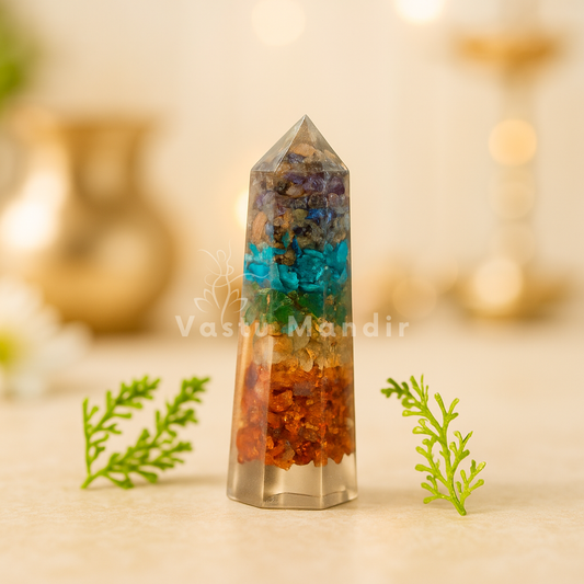 Premium Seven Chakra Vastu Pencil (2-5 Inch Range) for Full Spectrum Energy Alignment & Spiritual Healing | Vastu Mandir