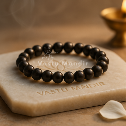 Natural Bronzite Crystal Bracelet – Vastu Remedy for Confidence, Stability & Inner Calm | 8mm Beads