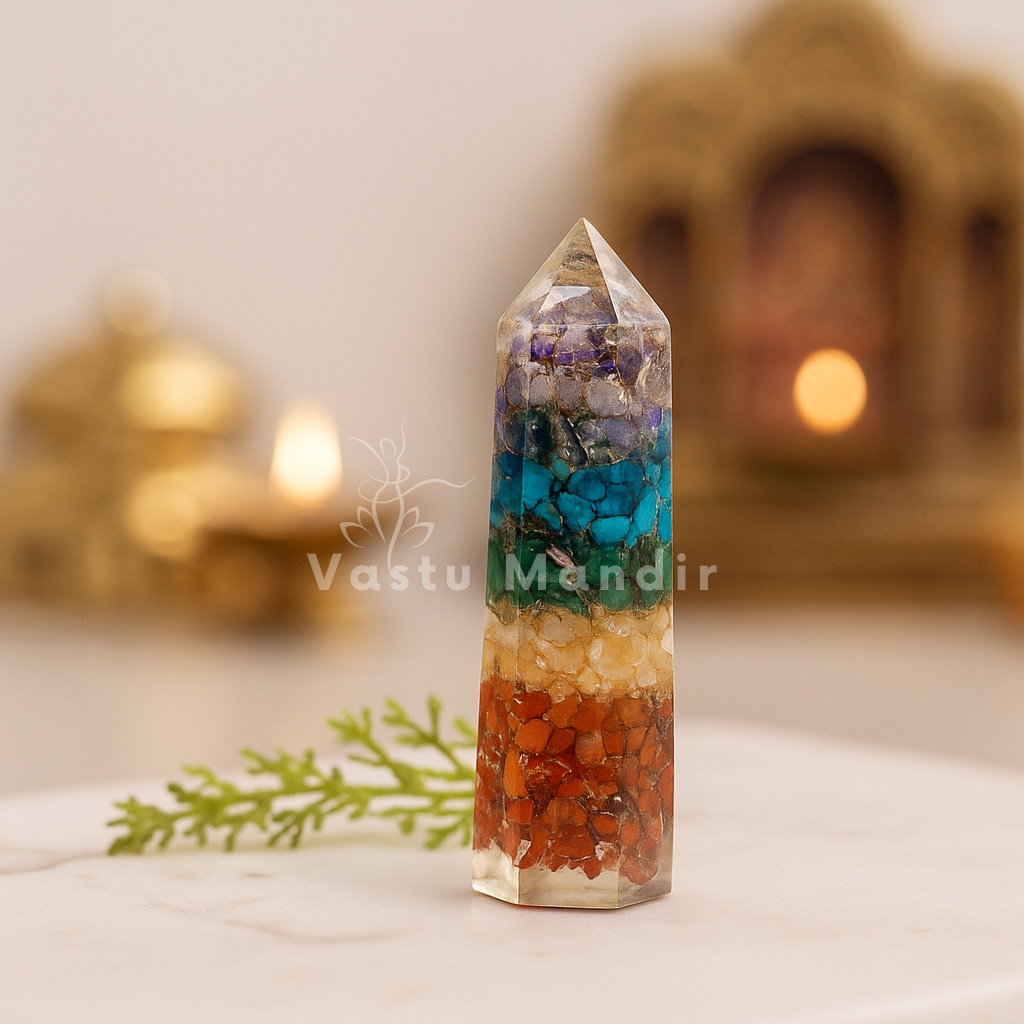 Premium Seven Chakra Vastu Pencil (2-5 Inch Range) for Full Spectrum Energy Alignment & Spiritual Healing | Vastu Mandir