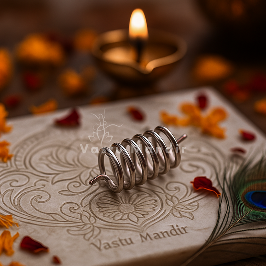 Premium Stainless Steel Vastu Spring Remedy Clockwise Anticlockwise for Air Element Balancing, West Direction Vastu Remedies & Mental Clarity in Floor Embedding, Communication Zones & Social Areas by Vastu Mandir