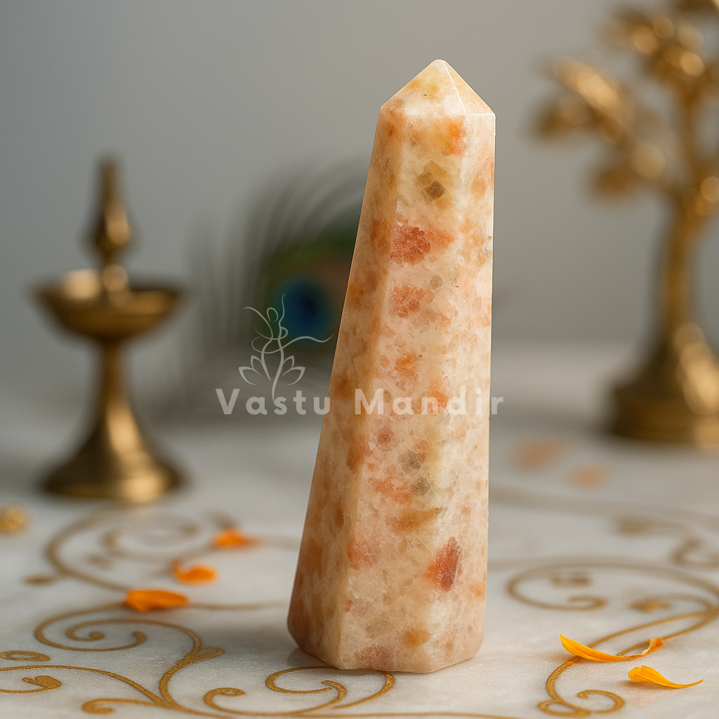 Premium Sunstone Vastu Pencil for Solar Chakra Activation & Motivation (Multi-size) | Vastu Mandir