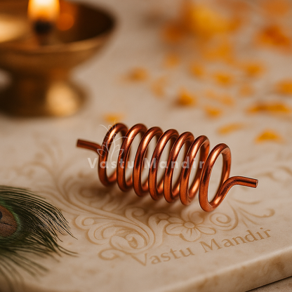 Premium Copper Vastu Spring Remedy Clockwise Anticlockwise for Fire Element Balancing, South Direction Vastu Remedies & Polarity Change in Floor Embedding, Kitchen Areas & Wealth Corners by Vastu Mandir