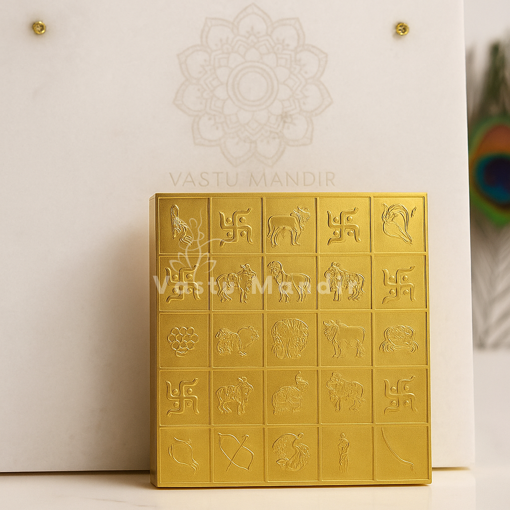 Premium Brass Manjusha Box (6 Inch & 9 Inch) for Brahmasthan & Vastu Dosh Correction — Sacred 45 Devta Energy Box for Wealth & Prosperity By Vastu Mandir