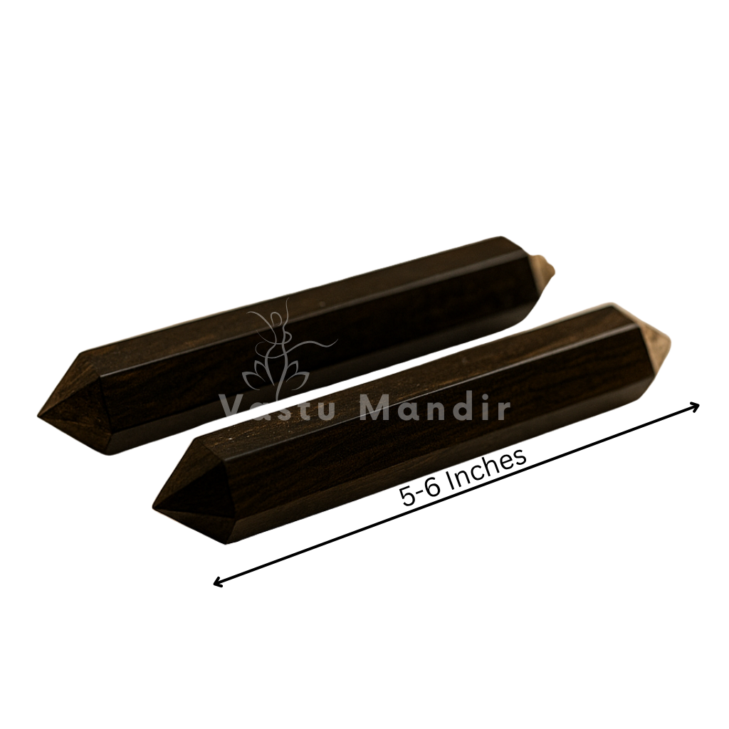 Premium Black Tourmaline Vastu Pencil for Strong Energy Shielding, Instant Space Cleansing, and Vastu Dosh Correction | Negative Energy Remover By Vastu Mandir (3-4 Inch)