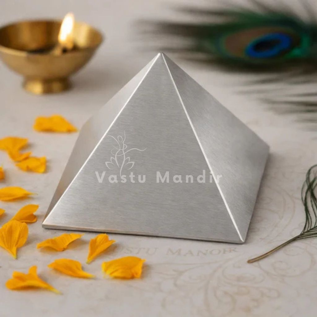 Premium Tri-Dhatu Hollow Pyramid – Vastu Remedy for Protection, Energy Balance & Prosperity by Vastu Mandir