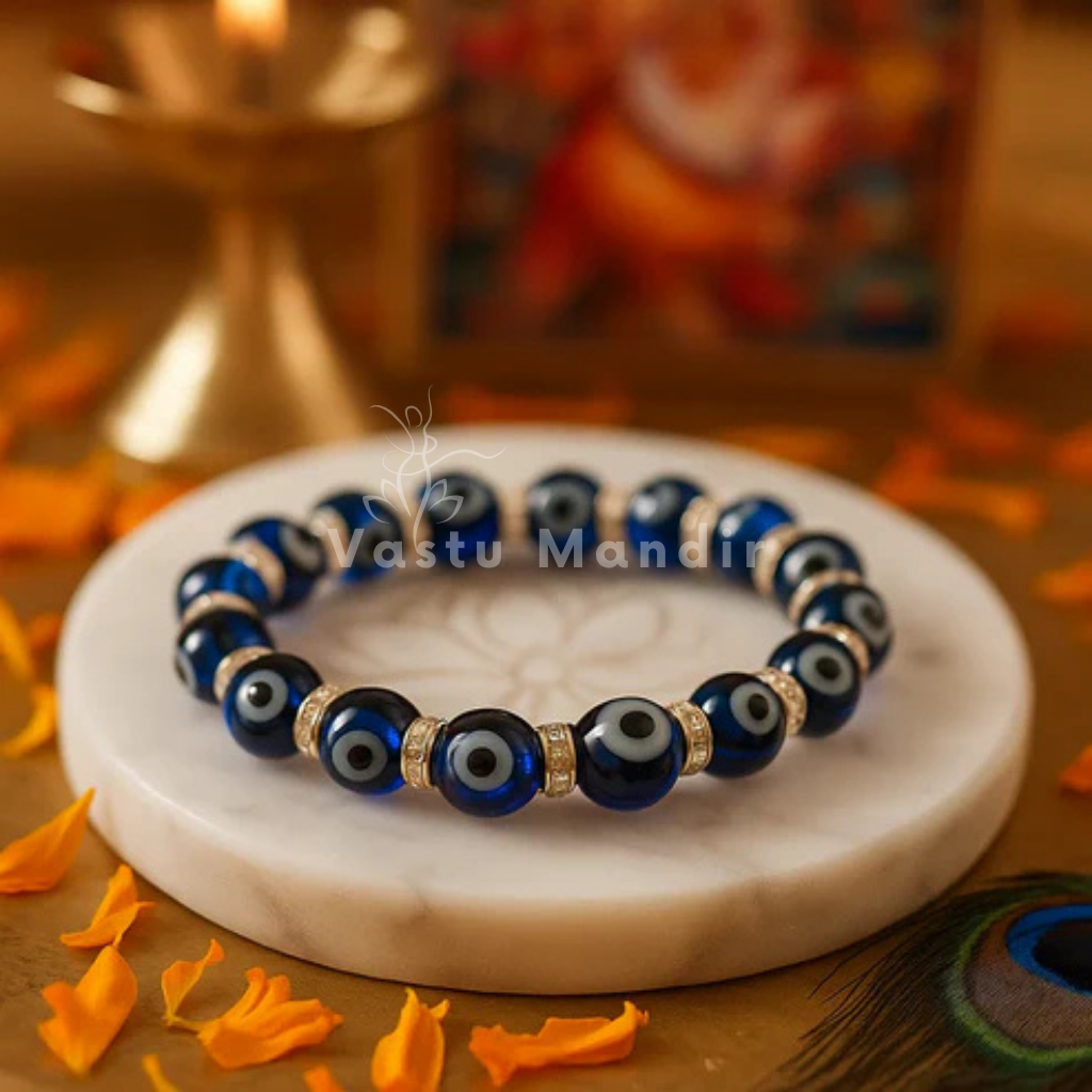 Evil Eye Protection Bracelet 10mm – Ward Off Negativity & Bad Vibes