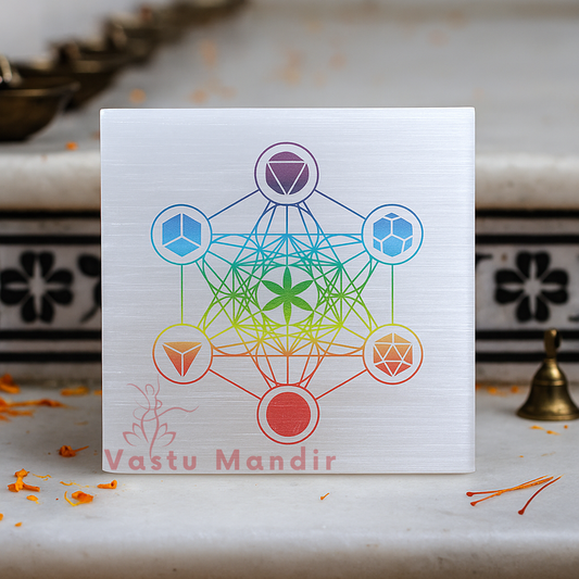 Sacred Geometry Hexagonal Selenite Charging Plate (3 Inch) – Ultimate Harmony, Daily Cleansing Power, and Vastu Structural Perfection | Essential Home Balance Tool