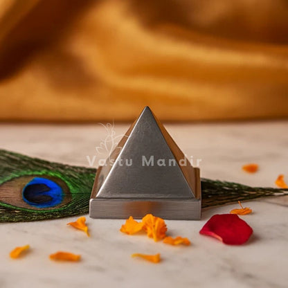 Solid Zinc Vastu Pyramid – Vastu Remedy for North-East Correction & Health | Ideal for Entrance, Kitchen & Home Spaces | 7.6 cm | 300 g