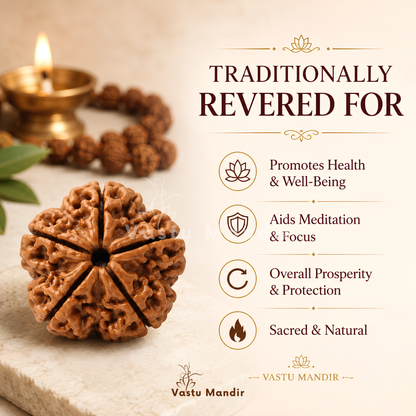 Nepali 5 Mukhi Rudraksha – Vastu Remedy for Health Protection & Jupiter Balance | Ideal for East Direction Healing