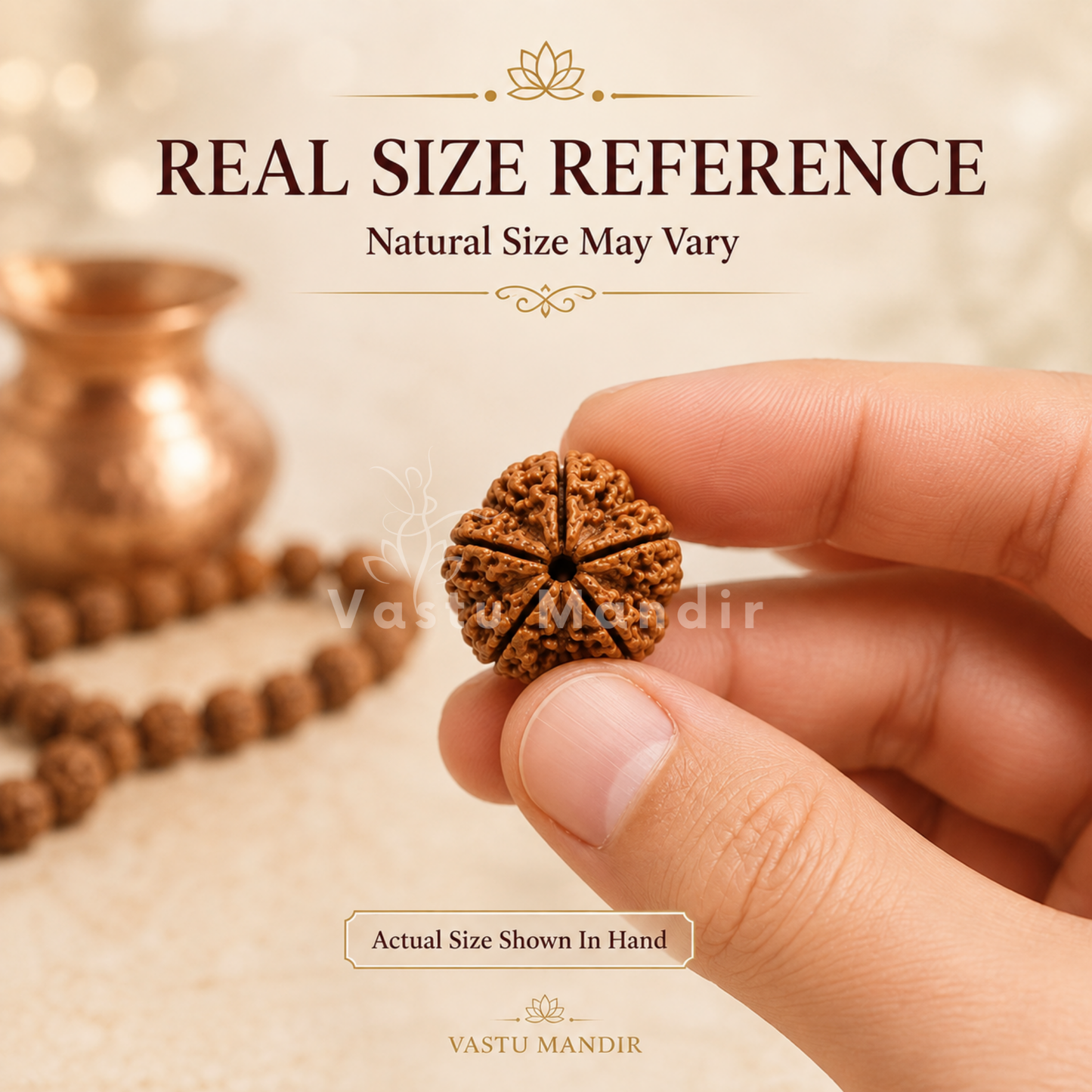 Nepali 5 Mukhi Rudraksha – Vastu Remedy for Health Protection & Jupiter Balance | Ideal for East Direction Healing