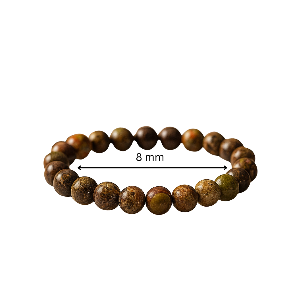 Natural Fire Agate 8mm Bead Bracelet for Grounding & Focus